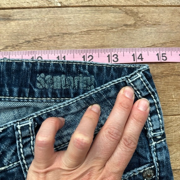 Y2K Silver Jeans Santorini Cropped Low Rise Jeans Size 27 Blue Denim Casual - Picture 3 of 8